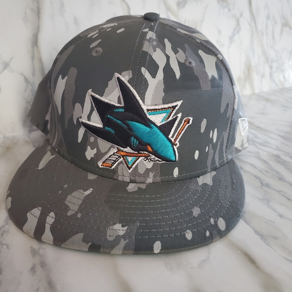 san jose sharks camo hat